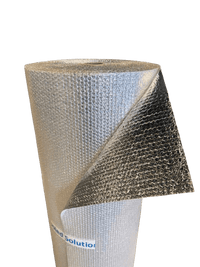 Izolācijas plēve rullī 150cm x 50m x 4mm (alumīnijs + burbuļplēve)